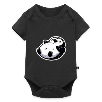 Fat Penguin Funny Penguin Gift - Baby Premium short-sleeve bodysuit - black - Front