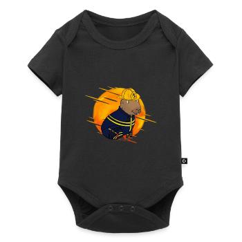 Fireman Capybara - Baby Premium short-sleeve bodysuit - black - Front