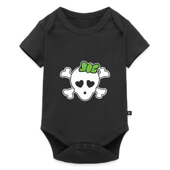 Piratenbräu crâne avec noeud de cheveux - Body à manches courtes Premium Bébé - noir - Devant