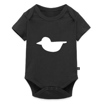 Duck Shape Bird Flying Animal Symbol - Baby Premium short-sleeve bodysuit - black - Front