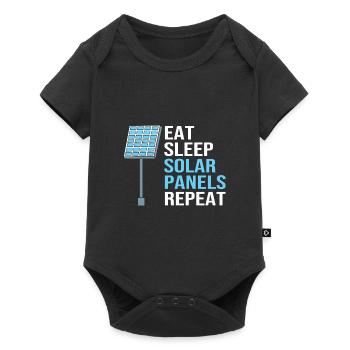 Énergies renouvelables, cellules solaires, photovoltaïque - Body à manches courtes Premium Bébé - noir - Devant