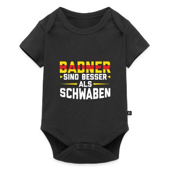 Baden Sprüche | Badisch Badnerland Bade Geschenke - Baby Premium Kurzarmbody - Schwarz - Vorne