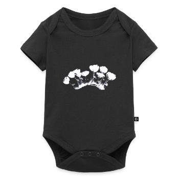 blumen glanz grass symbol pflanze - Baby Premium Kurzarmbody - Schwarz - Vorne