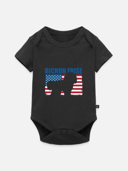 Bichon Frise - Baby Premium Kurzarmbody - Schwarz