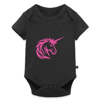 Pink Unicorn "Pink Unicorn Design" - Baby Premium short-sleeve bodysuit - black - Front