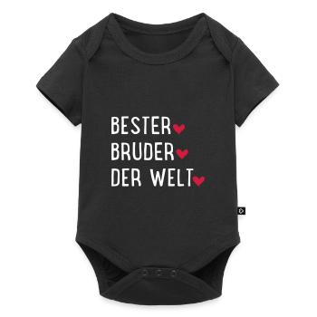 Best brother in the world - Baby Premium short-sleeve bodysuit - black - Front