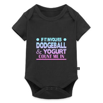 S’il s’agit de Dodgeball & Yogurt, comptez-moi dans - Body à manches courtes Premium Bébé - noir - Devant