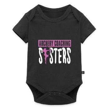 Bogenschütze Bogensport Pfeil Bogen Bogenschießen - Baby Premium Kurzarmbody - Schwarz - Vorne