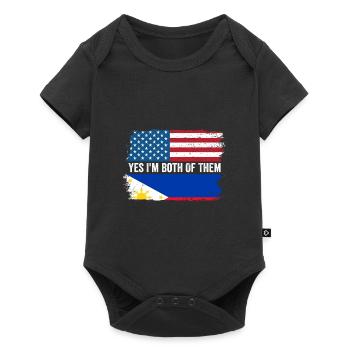 Yes I'm Both Of Them A Filipino American Fil-Am - Baby Premium short-sleeve bodysuit - black - Front