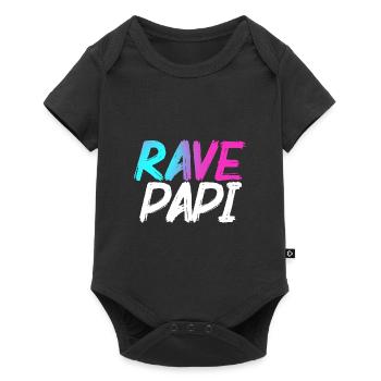 Rave Dad Techno House Electro Festival Hardstyle - Body à manches courtes Premium Bébé - noir - Devant