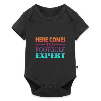 Here Comes The Footgolf Expert - Baby Premium Kurzarmbody - Schwarz - Vorne