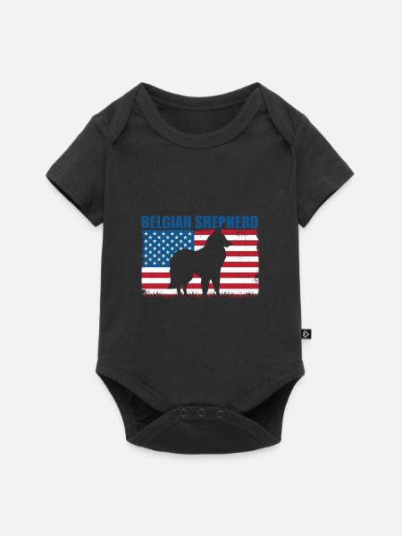Belgischer Schäferhund - Baby Premium Kurzarmbody - Schwarz
