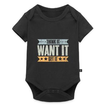 Think It Want It Get It Vintage Life Manifesting - Baby Premium short-sleeve bodysuit - black - Front