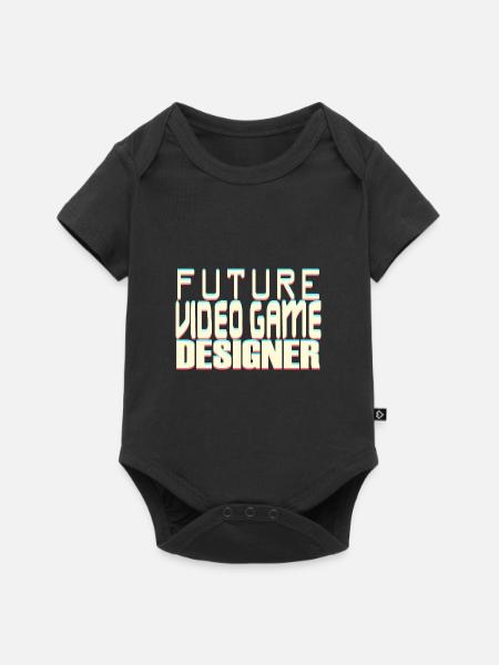 Future Video Game Designer - Baby Premium Kurzarmbody - Schwarz