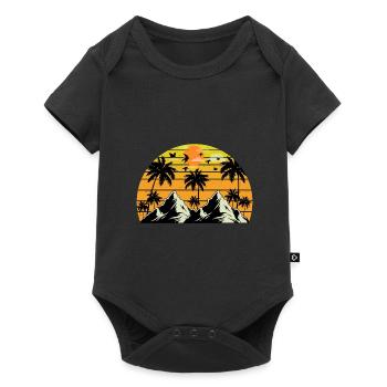 Retro Birding Sunset Vintage Bird Sunrise - Body à manches courtes Premium Bébé - noir - Devant