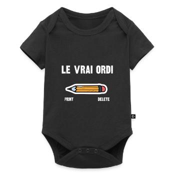 le vrai ordi - Body à manches courtes Premium Bébé - noir - Devant