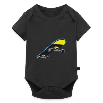 Skateboard – Yellow & Blue Vibes - Skateboarding - Baby Premium short-sleeve bodysuit - black - Front
