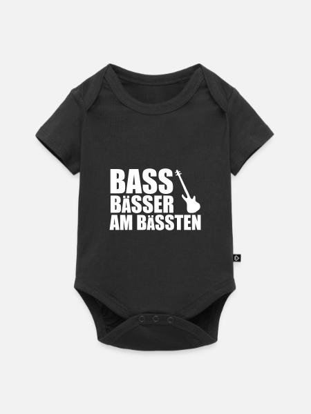 Bass Player Gift BASS BÄSSER AM BÄSSTEN Bassist - Baby Premium Kurzarmbody - Schwarz