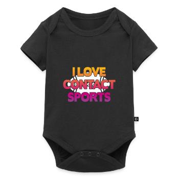 I love Contact Sports Football - Baby Premium short-sleeve bodysuit - black - Front
