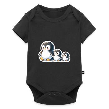 Petits pingouins Pingouin Famille Mignon - Body à manches courtes Premium Bébé - noir - Devant