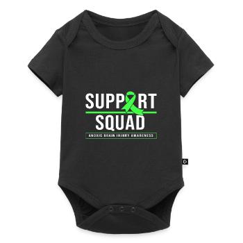 Schlaganfall Gehirnverletzung - Baby Premium Kurzarmbody - Schwarz - Vorne