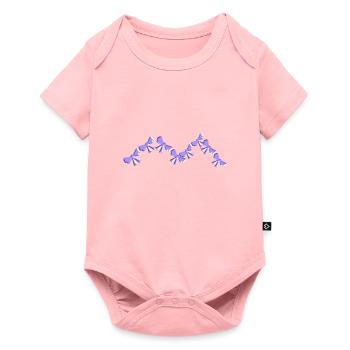 symbole de boucle fly square purple line - Body à manches courtes Premium Bébé - rose - Devant