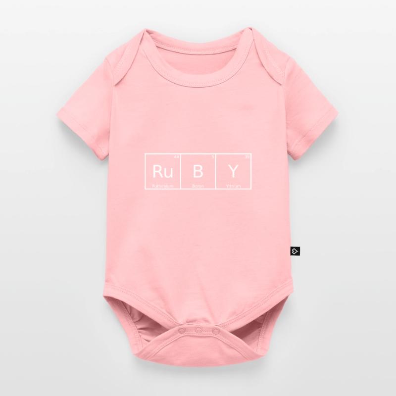 Ruby Name First Name Chemistry Periodic Table Elements Baby Premium short-sleeve bodysuit