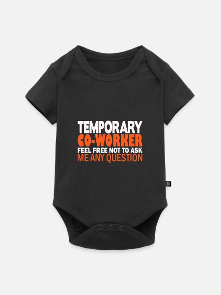 Temporary Co-Worker - Baby Premium Kurzarmbody - Schwarz