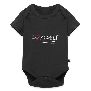 Je m’aime moi-même amour de cœur - Body à manches courtes Premium Bébé - noir - Devant