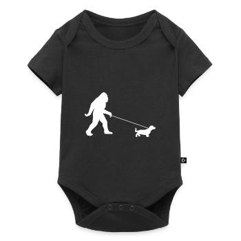 yéti et teckel - Body à manches courtes Premium Bébé - noir - Devant