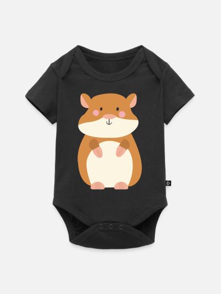 hamster - Baby Premium Kurzarmbody - Schwarz