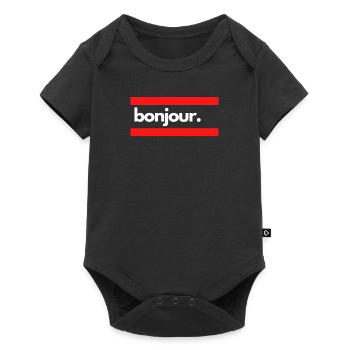 Hello - Baby Premium short-sleeve bodysuit - black - Front