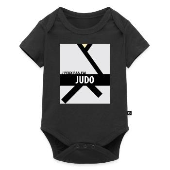Je peux pas j'ai judo - Body à manches courtes Premium Bébé - noir - Devant