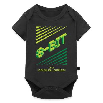 8 bit gamer o.g. original gamer gamer joueur pc - Body à manches courtes Premium Bébé - noir - Devant