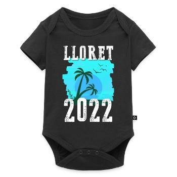 Lloret De Mar 2022 Palm Trees - Baby Premium short-sleeve bodysuit - black - Front