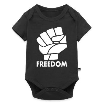 Freiheit - Baby Premium Kurzarmbody - Schwarz - Vorne