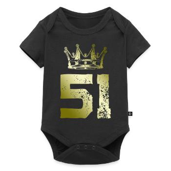 51 Couronne numérique - Body à manches courtes Premium Bébé - noir - Devant