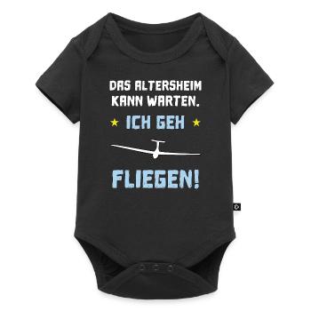das altersheim kann warten - Baby Premium Kurzarmbody - Schwarz - Vorne