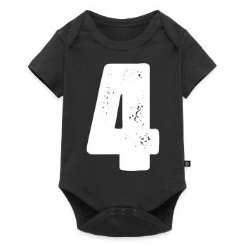 maillot à 4 chiffres - Body à manches courtes Premium Bébé - noir - Devant
