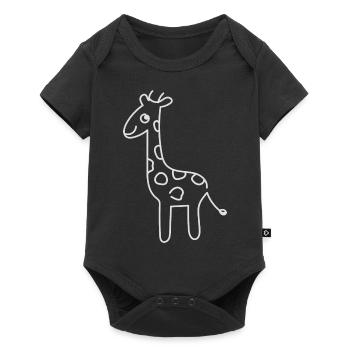 Silhouette de girafe, animal sauvage, girafe - Body à manches courtes Premium Bébé - noir - Devant