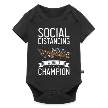 Fagottrohr für Fagottist und Fagottorchester - Baby Premium Kurzarmbody - Schwarz - Vorne