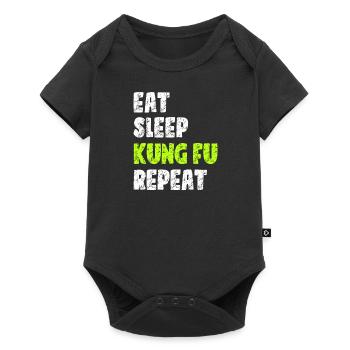 Eat Sleep Kung Fu Repeat | Kung Fu Martial Art - Baby Premium short-sleeve bodysuit - black - Front
