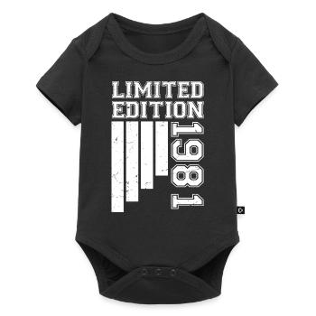 1981 Anniversaire Né En 1981 Édition Limitée - Body à manches courtes Premium Bébé - noir - Devant