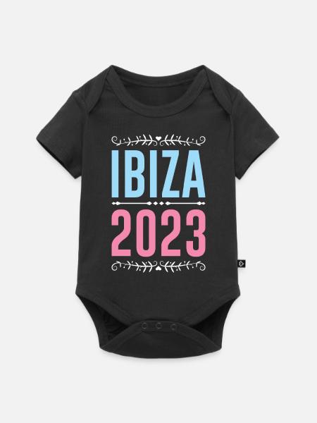Ibiza 2023 - Baby Premium Kurzarmbody - Schwarz