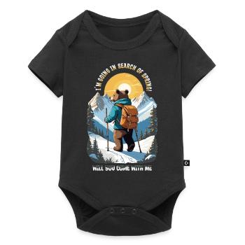 L’ours cherche le printemps - Body à manches courtes Premium Bébé - noir - Devant