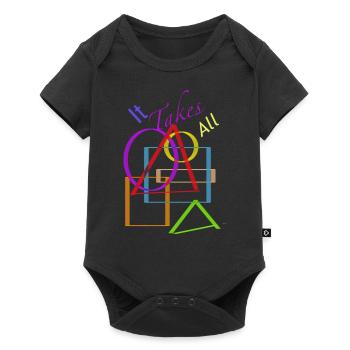 All shapes - Baby Premium short-sleeve bodysuit - black - Front