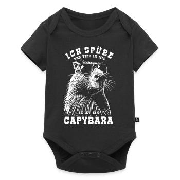 Ich spüre das Tier in mir, es ist ein Capybara - Baby Premium Kurzarmbody - Schwarz - Vorne
