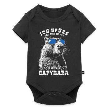 Ich spüre das Tier in mir, es ist ein Capybara - Baby Premium Kurzarmbody - Schwarz - Vorne