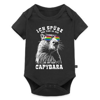 Ich spüre das Tier in mir, es ist ein Capybara - Baby Premium Kurzarmbody - Schwarz - Vorne