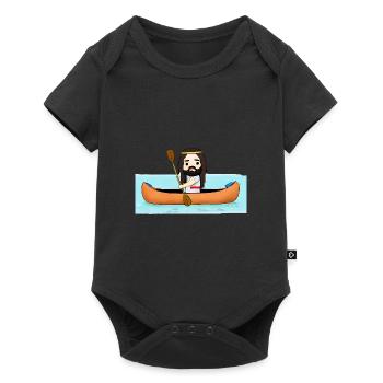 Jésus en kayak - Body à manches courtes Premium Bébé - noir - Devant